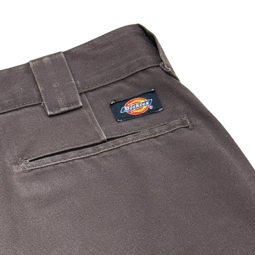 Men’s Dickies Slim Straight Work Pants Brown Distressed Paint Splatter - Picture 5 of 15